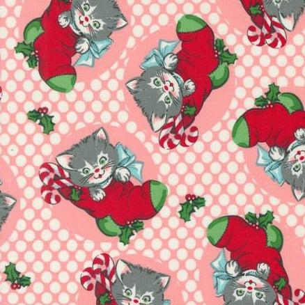 Kitty Christmas Cheeky Kitty in Stocking Fabric
