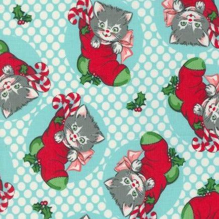 Kitty Christmas Icicle Kitty in Stocking Fabric