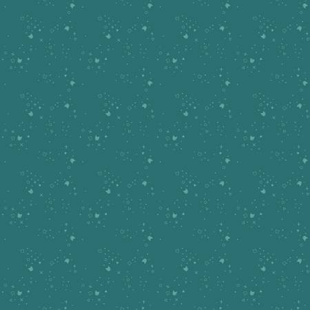 Kitty Litter Teal Blender Fabric-Dear Stella Fabrics-My Favorite Quilt Store