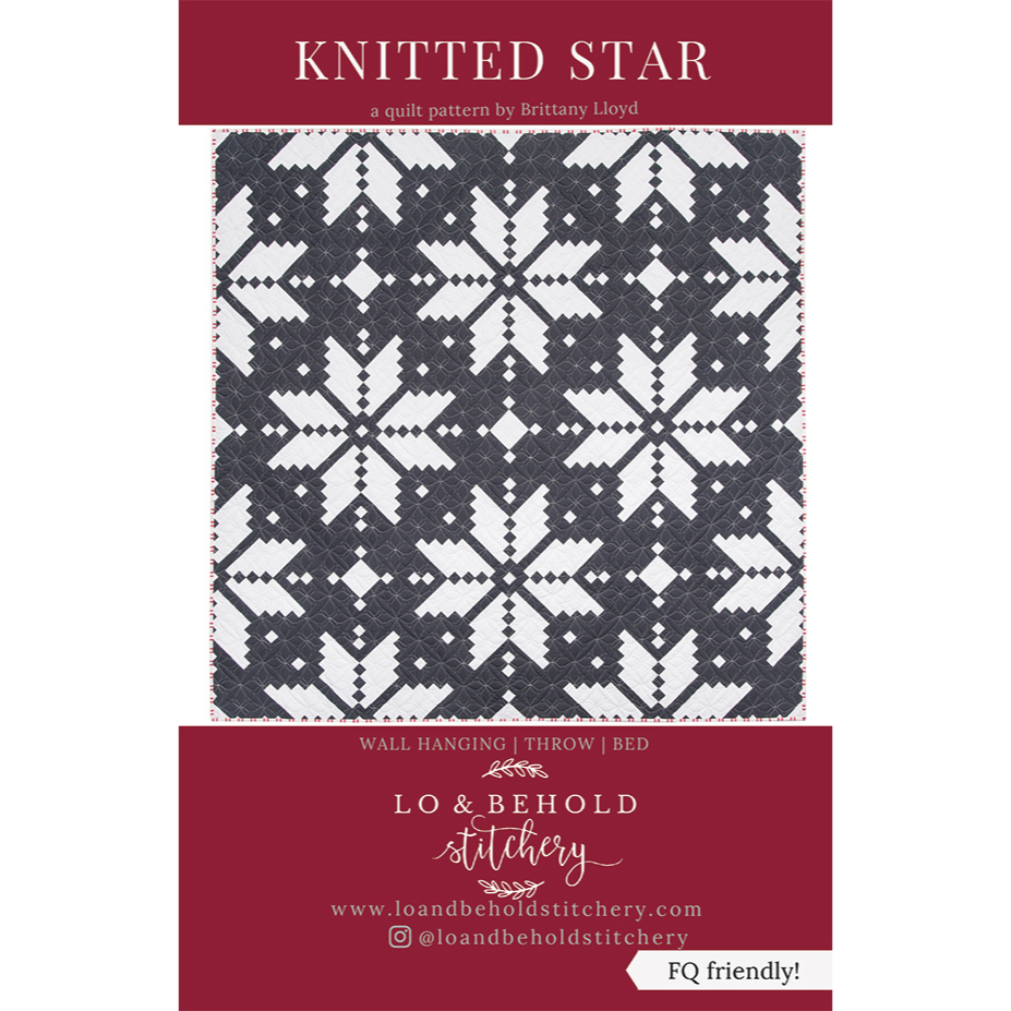 Knitted Star Quilt Pattern-Lo & Behold Stitchery-My Favorite Quilt Store