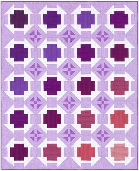 Kona Cotton Cross Churn Quilt Pattern - Free Pattern Download-Robert Kaufman-My Favorite Quilt Store