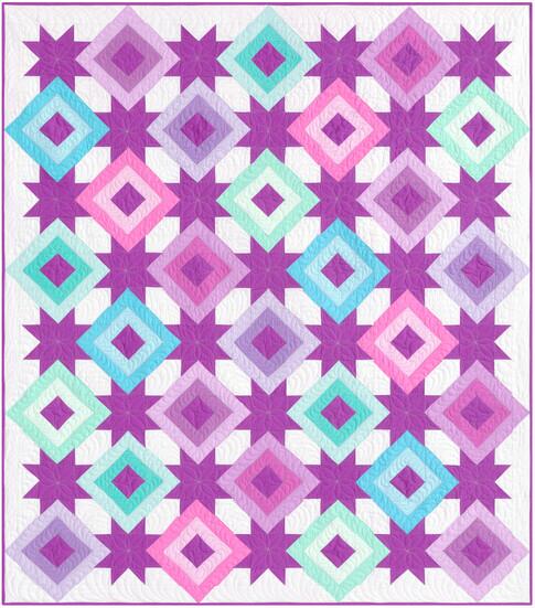 Kona Cotton Diamond Delight Color of the Year Quilt Pattern - Free Pattern Download-Robert Kaufman-My Favorite Quilt Store