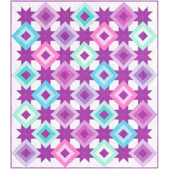 Kona Cotton Diamond Delight Color of the Year Quilt Pattern - Free Pattern Download-Robert Kaufman-My Favorite Quilt Store