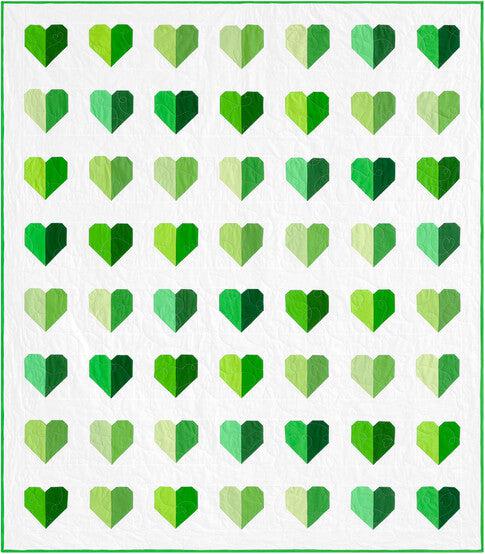 Kona Cotton Mirrored Hearts Quilt Pattern - Free Pattern Download-Robert Kaufman-My Favorite Quilt Store