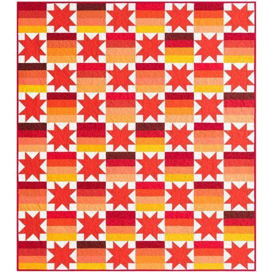 Kona Cotton Strips and Stars Quilt Pattern - Free Pattern Download