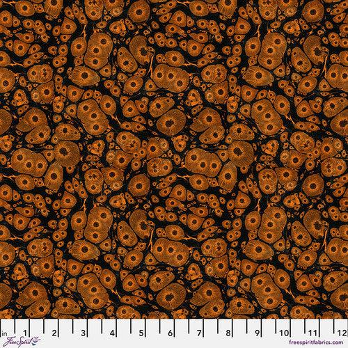 Laboratory Orange Molecular Fabric-Free Spirit Fabrics-My Favorite Quilt Store