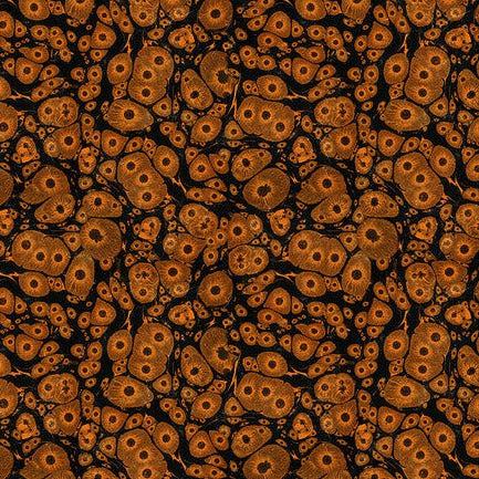 Laboratory Orange Molecular Fabric-Free Spirit Fabrics-My Favorite Quilt Store
