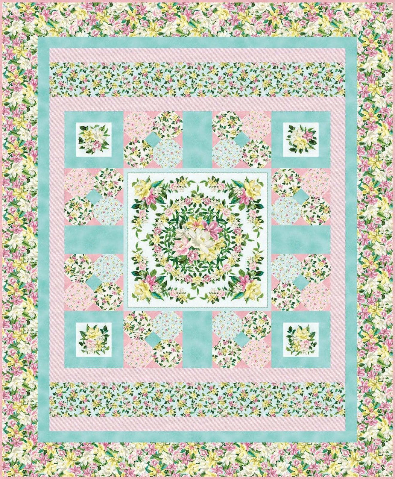 Lanai Spring Snow Quilt Kit-Maywood Studio-My Favorite Quilt Store