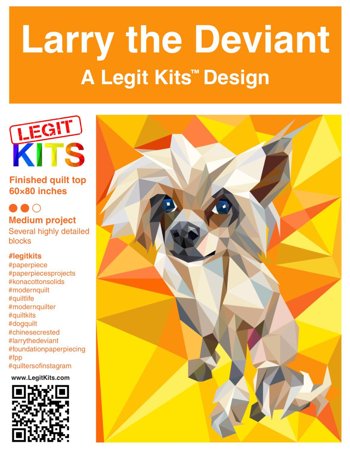 Larry the Deviant Pattern-Legit Kits-My Favorite Quilt Store