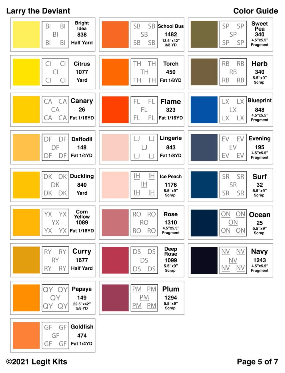 Larry the Deviant Pattern-Legit Kits-My Favorite Quilt Store