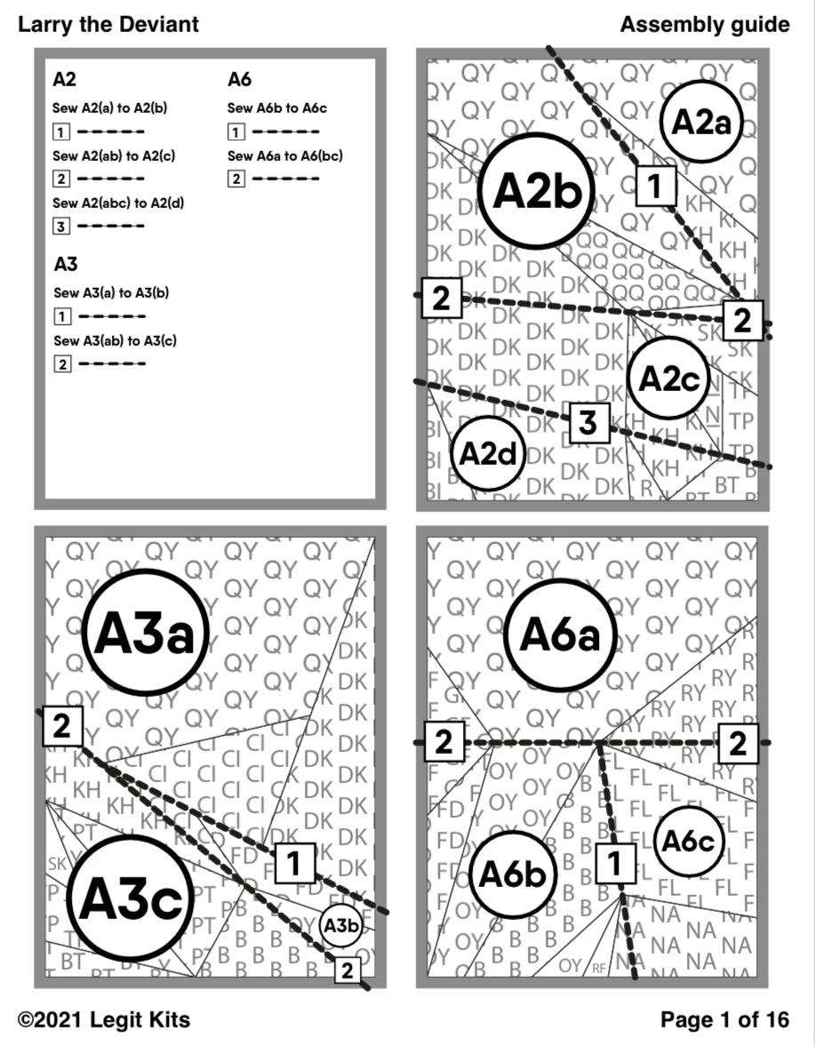 Larry the Deviant Pattern-Legit Kits-My Favorite Quilt Store