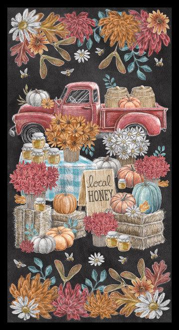 Late Summer Harvest Charcoal Harvest 24" Panel-Blank Quilting Corporation-My Favorite Quilt Store