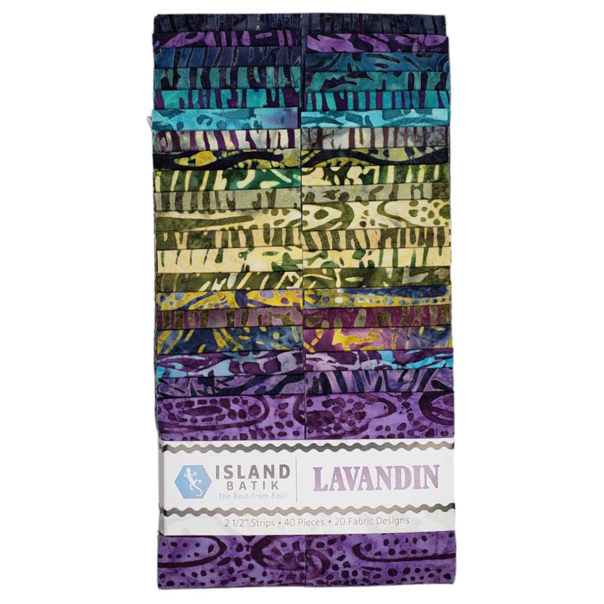 Lavandin Batik 2½" Strip Set-Island Batik-My Favorite Quilt Store