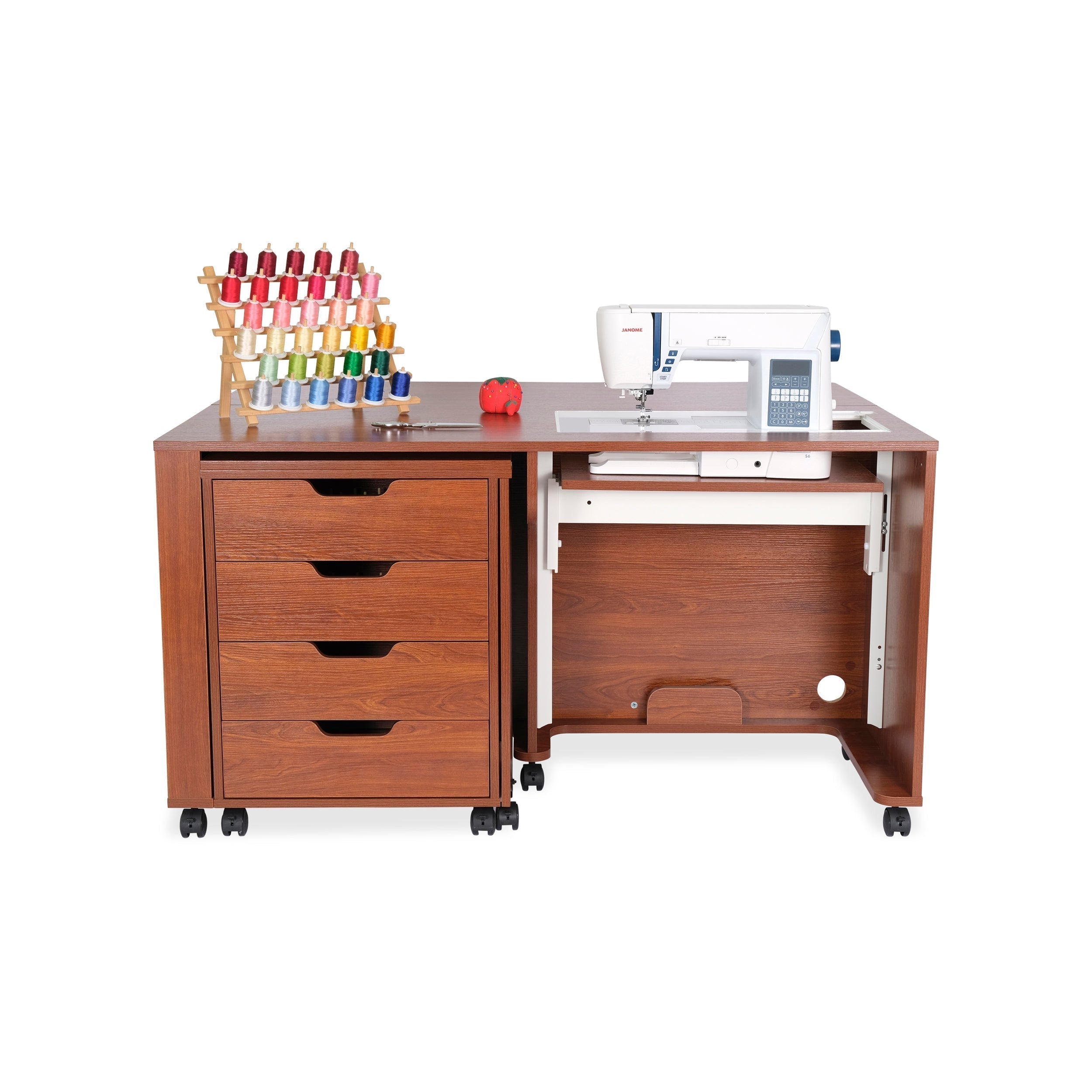 Laverne & Shirley Sewing Cabinet Teak-Arrow Classic Sewing Furniture-My Favorite Quilt Store