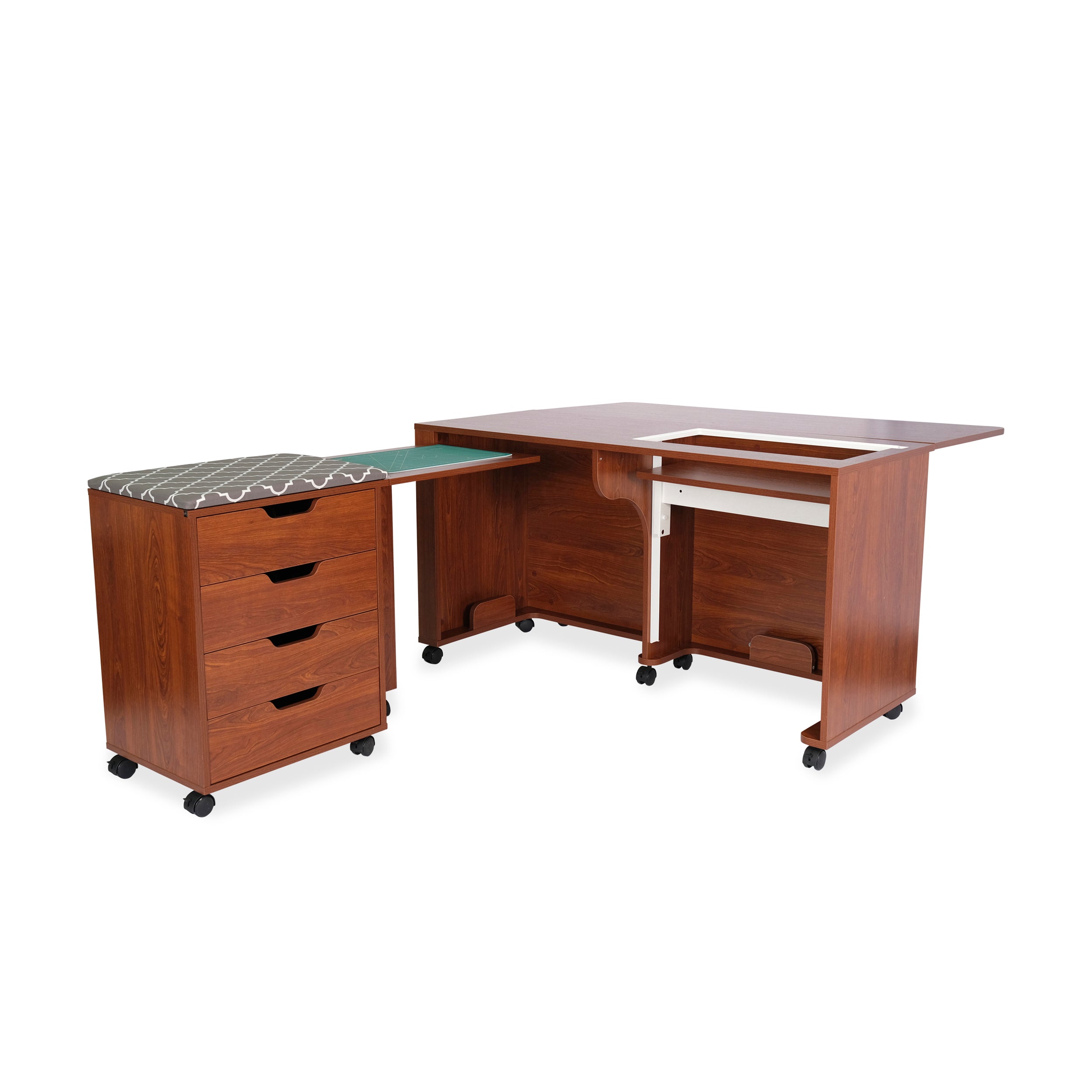 Laverne & Shirley Sewing Cabinet Teak-Arrow Classic Sewing Furniture-My Favorite Quilt Store