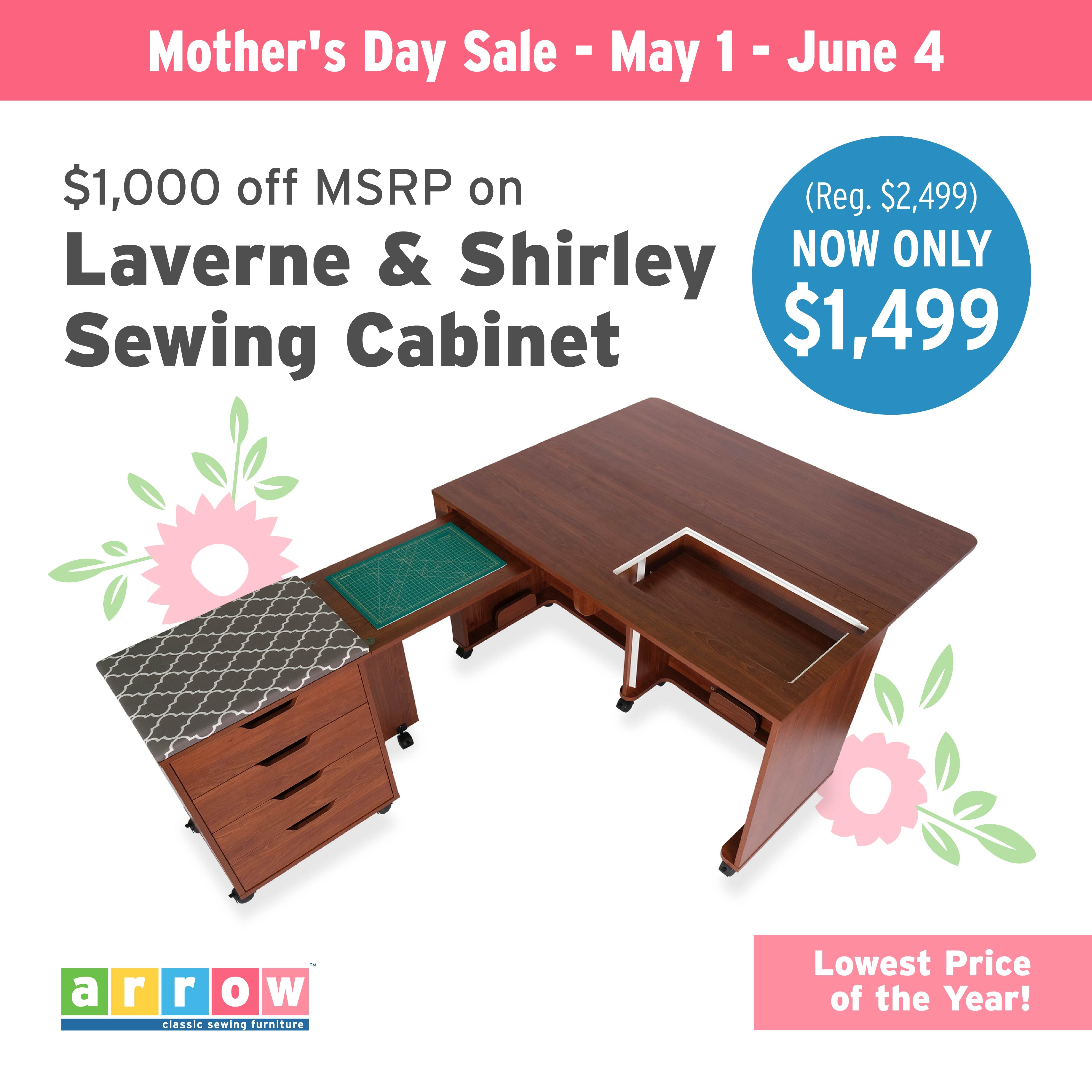 Laverne & Shirley Sewing Cabinet Teak