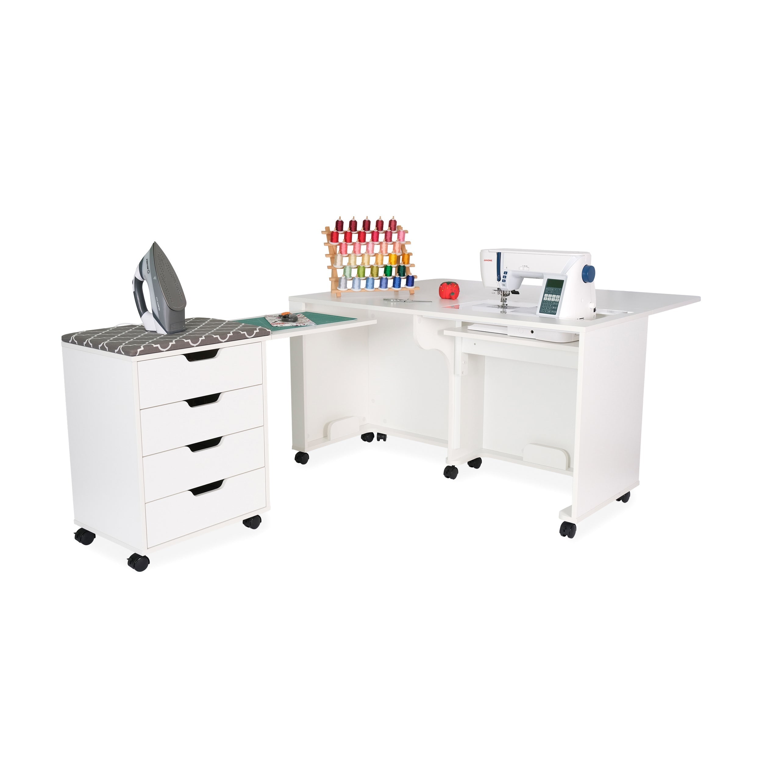 Laverne & Shirley Sewing Cabinet White