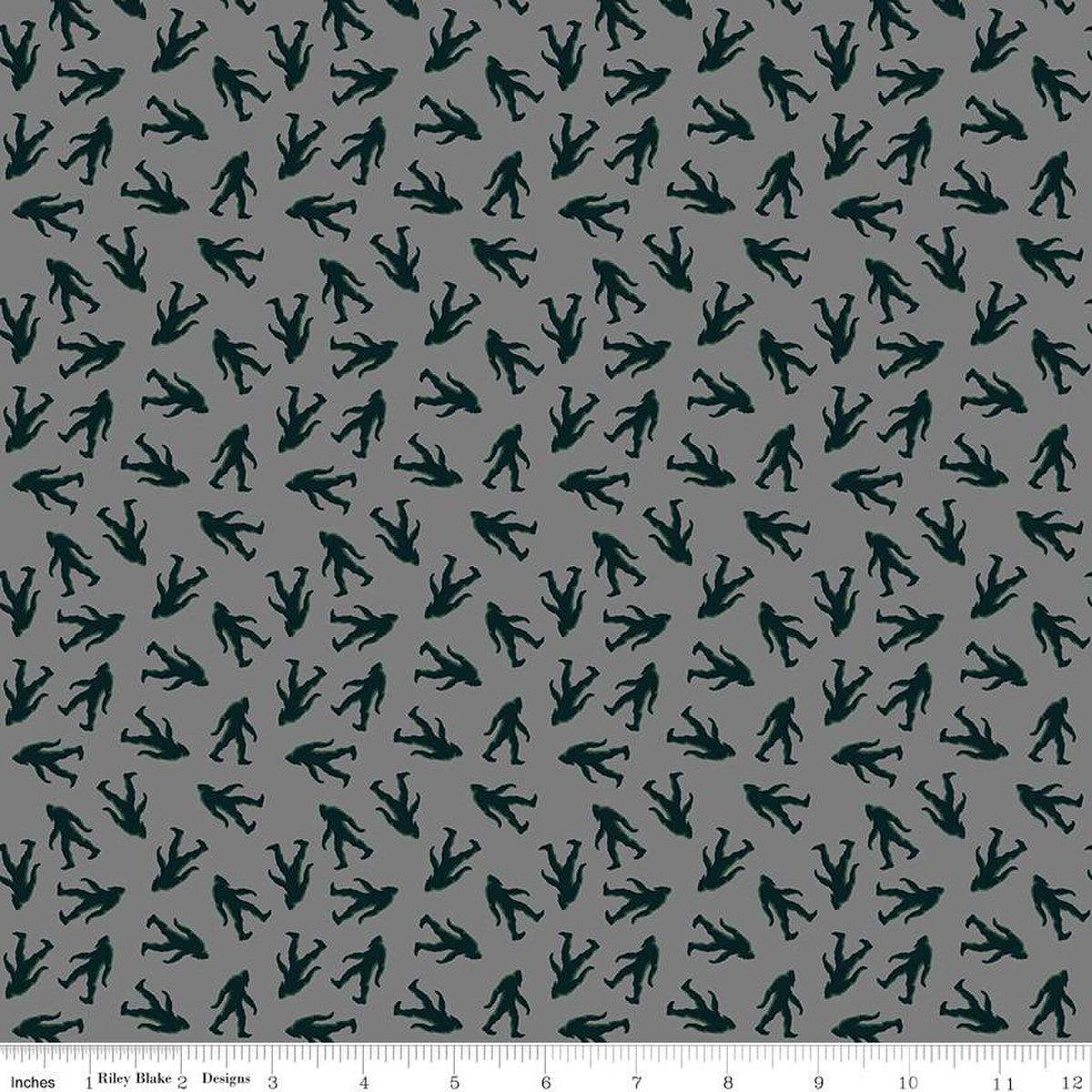 Legends of the National Parks Grey Bigfoot Toss Fabric-Riley Blake Fabrics-My Favorite Quilt Store