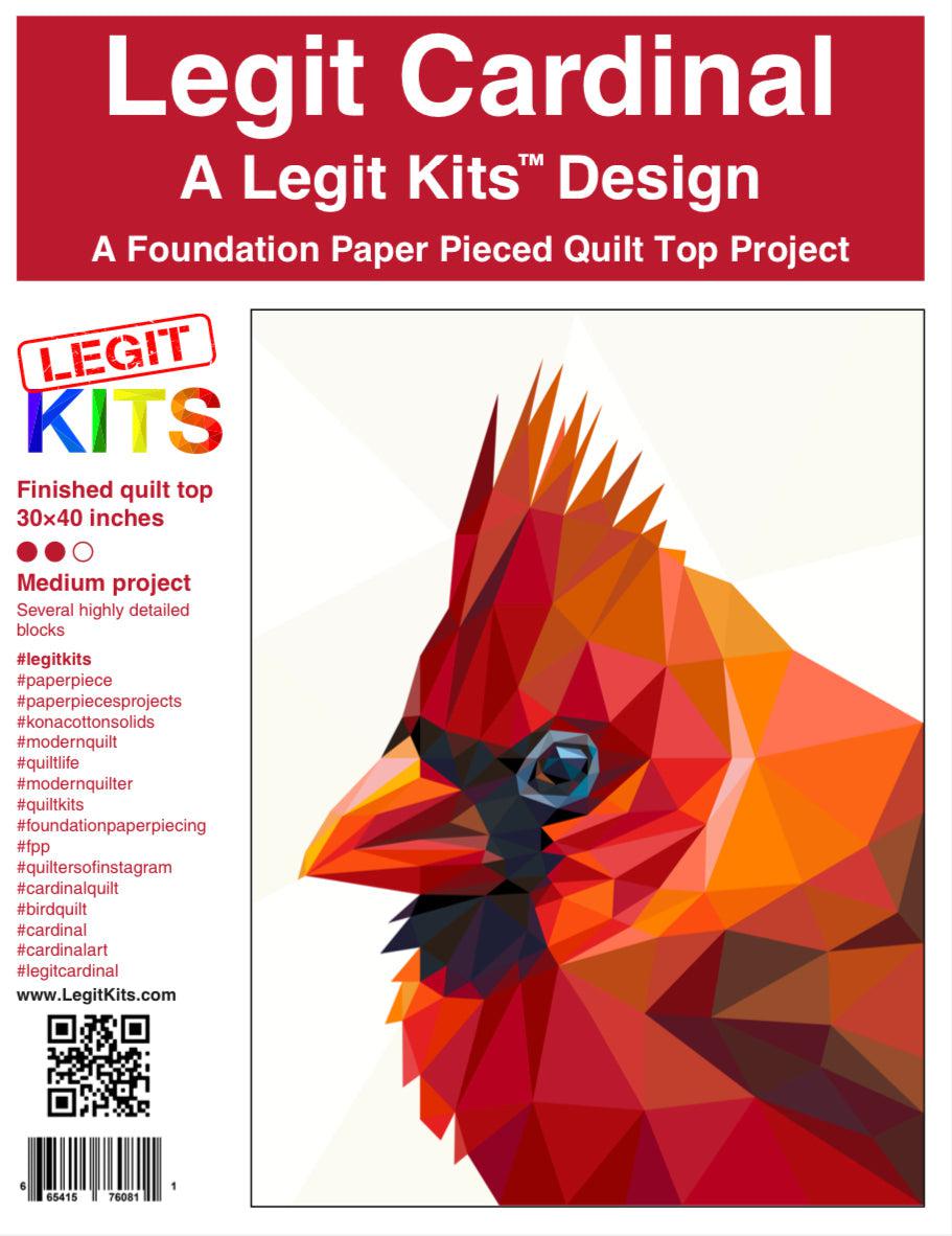 Legit Cardinal Pattern-Legit Kits-My Favorite Quilt Store