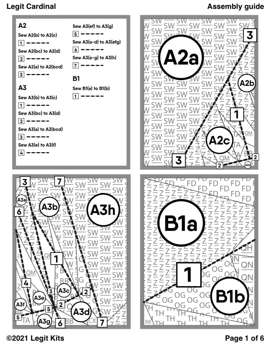 Legit Cardinal Quilt Kit-Legit Kits-My Favorite Quilt Store