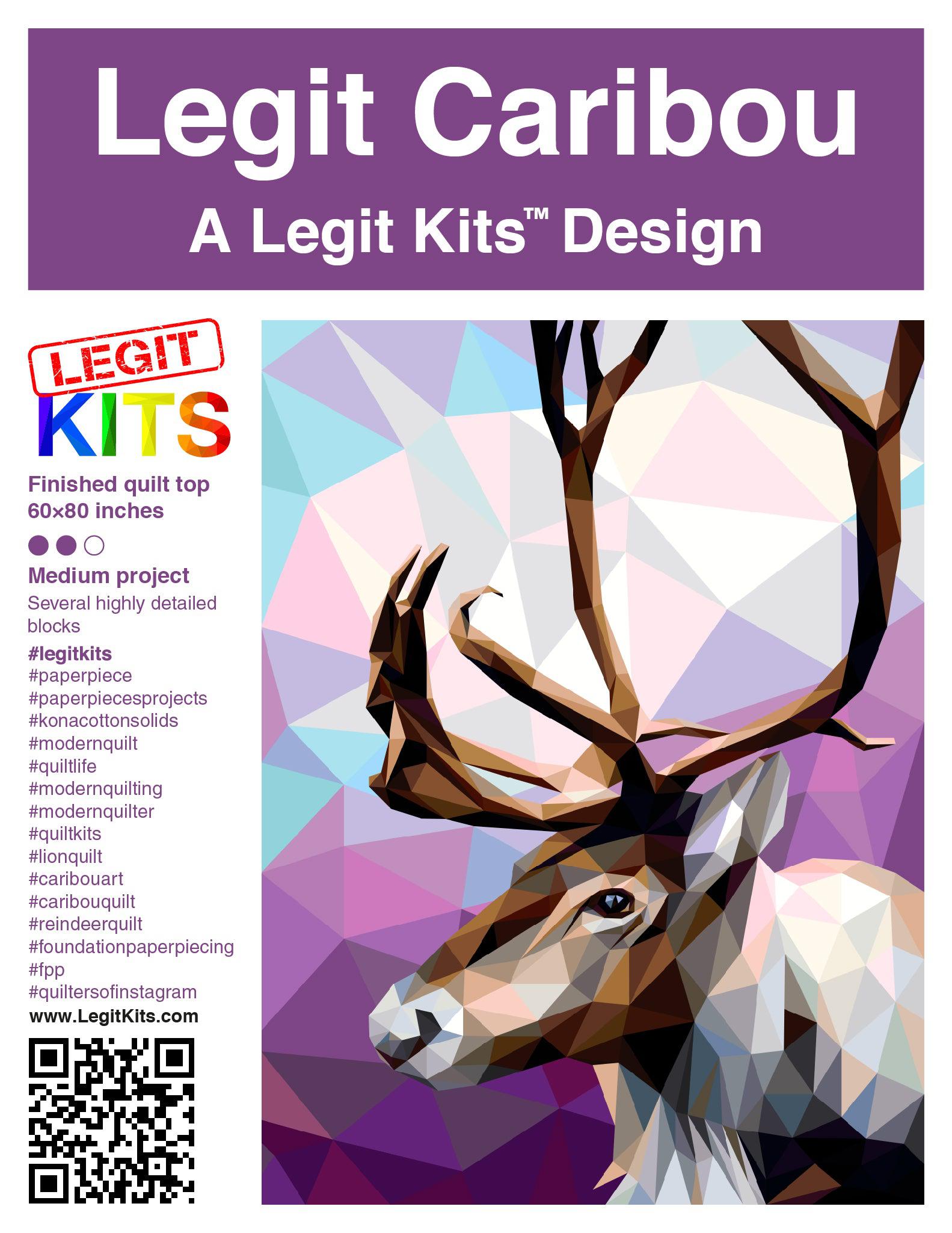 Legit Caribou Pattern-Legit Kits-My Favorite Quilt Store