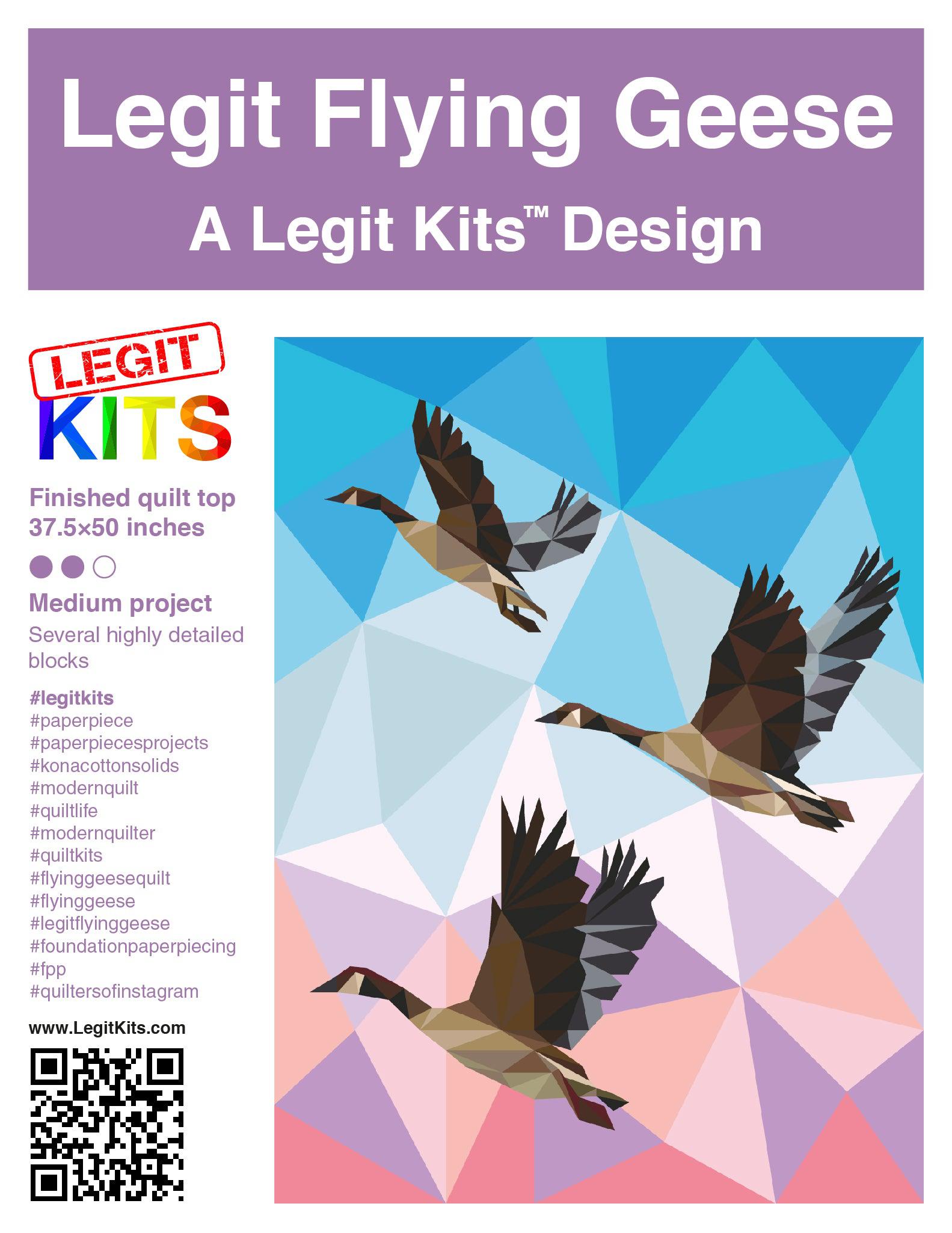 Legit Flying Geese Pattern-Legit Kits-My Favorite Quilt Store