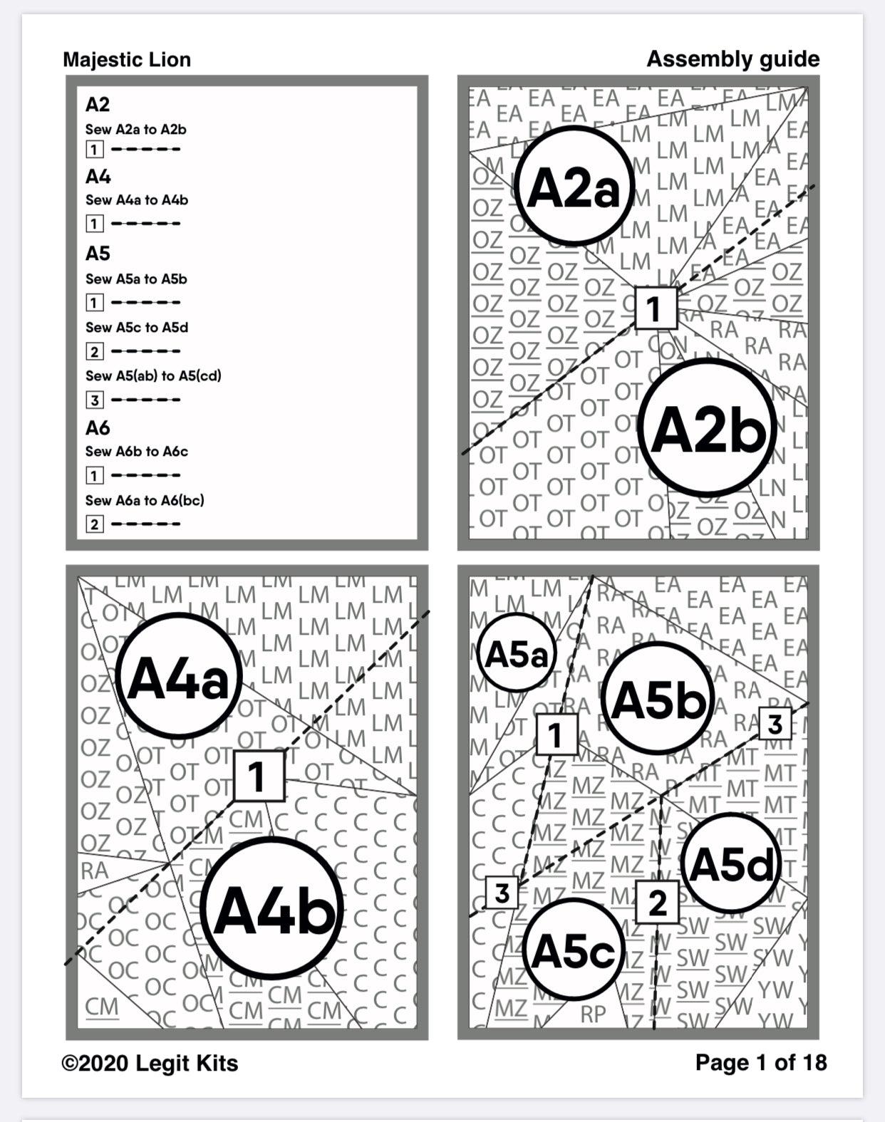 Legit Lion Pattern-Legit Kits-My Favorite Quilt Store