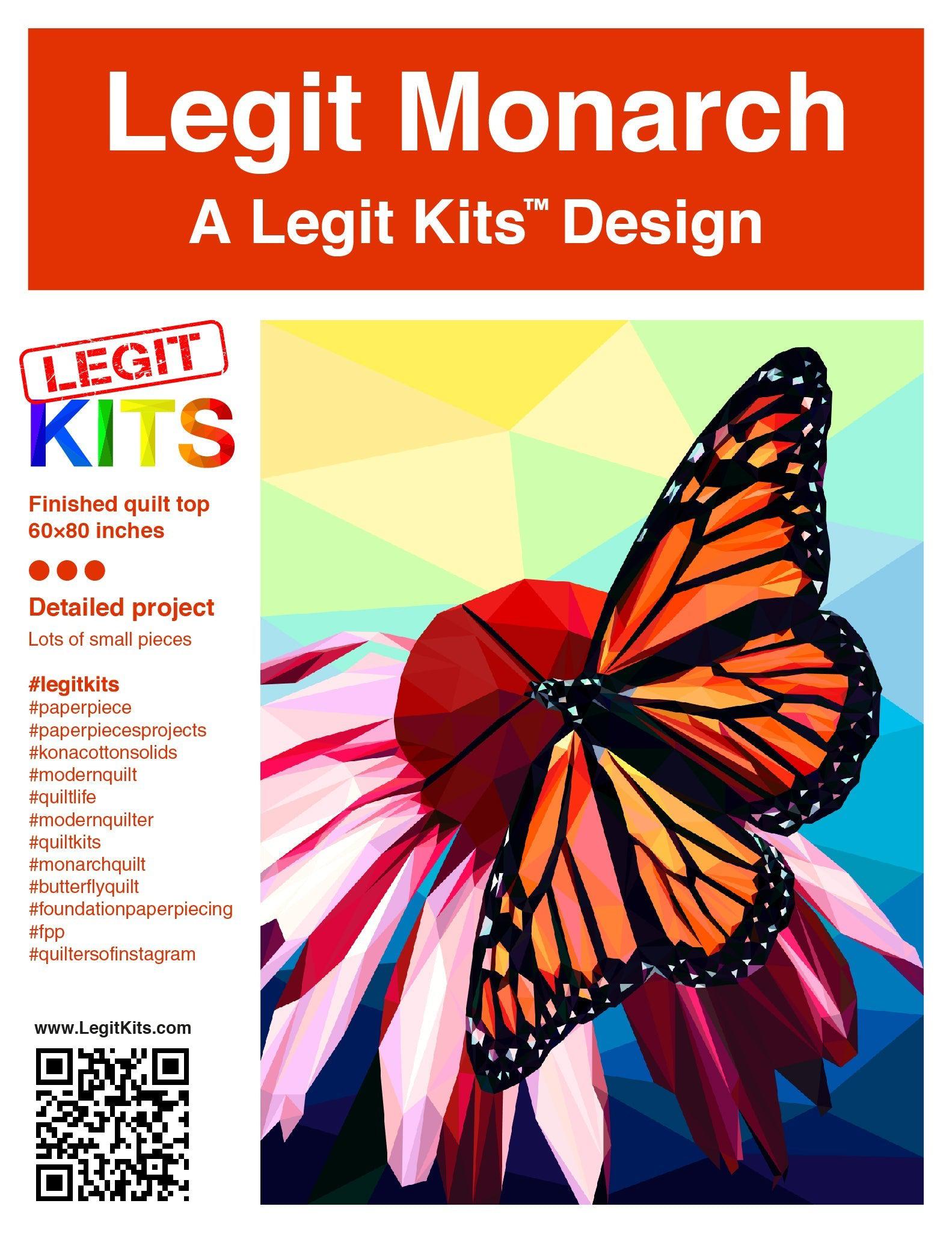 Legit Monarch Pattern-Legit Kits-My Favorite Quilt Store