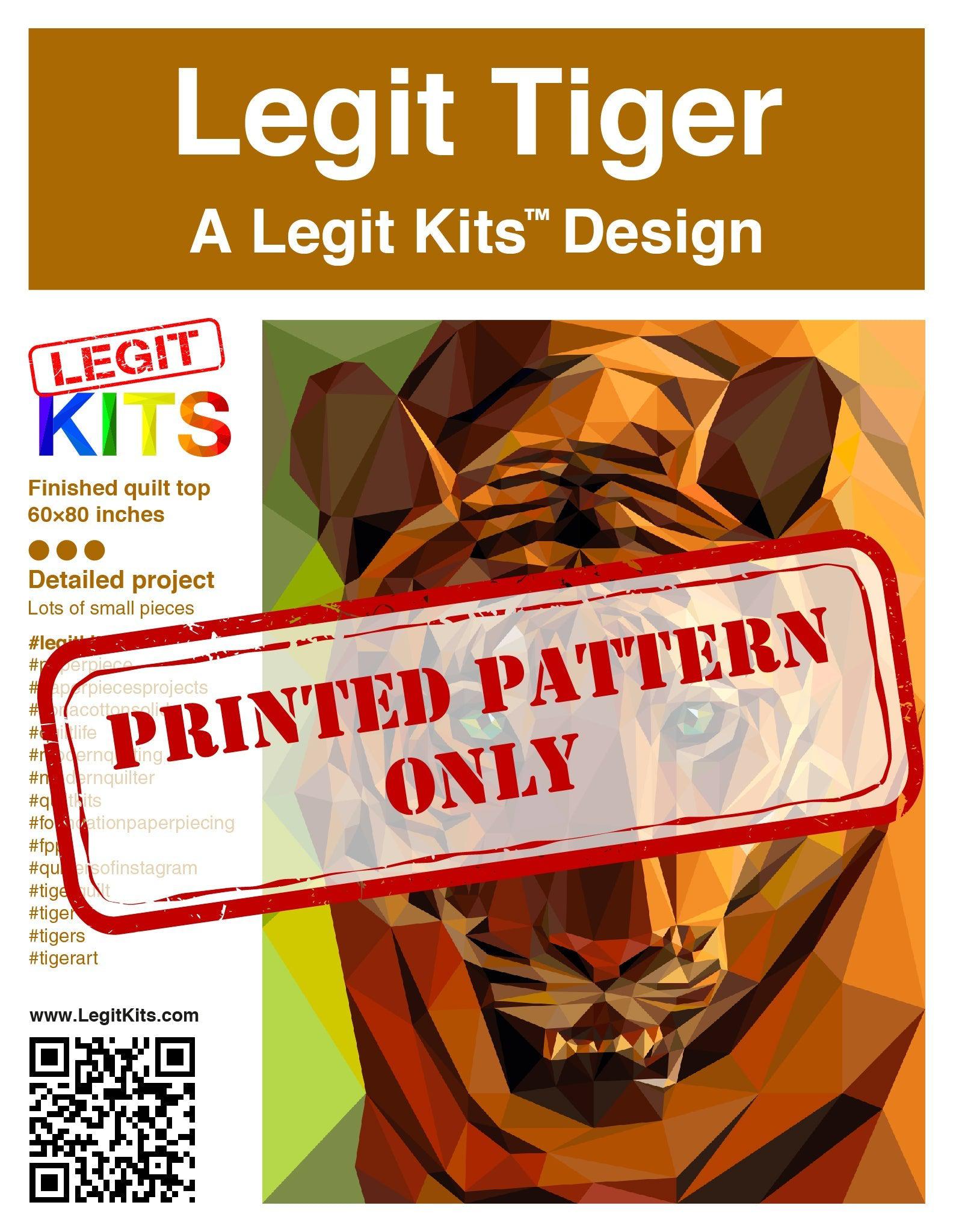 Legit Tiger Pattern-Legit Kits-My Favorite Quilt Store