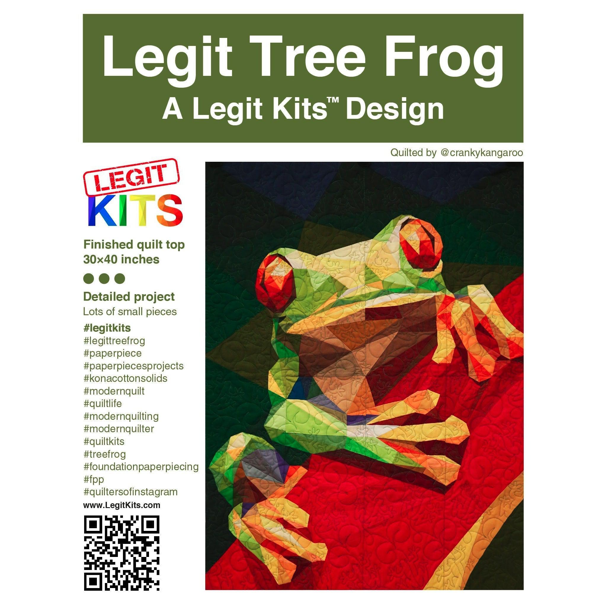 Legit Tree Frog Pattern-Legit Kits-My Favorite Quilt Store