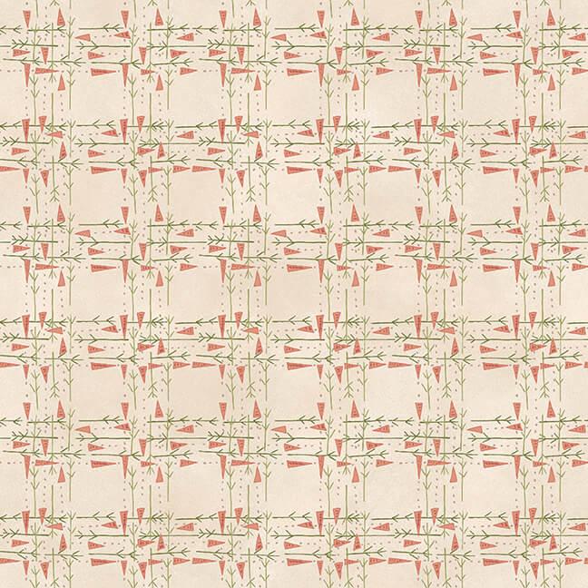 Let it Snow Carrots and Twigs Cream Flannel Fabric