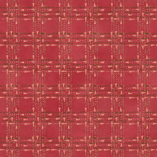 Let it Snow Carrots and Twigs Red Flannel Fabric-Henry Glass Fabrics-My Favorite Quilt Store