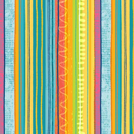 Let's Eat Cake Yellow Stripe Fabric-Blank Quilting Corporation-My Favorite Quilt Store