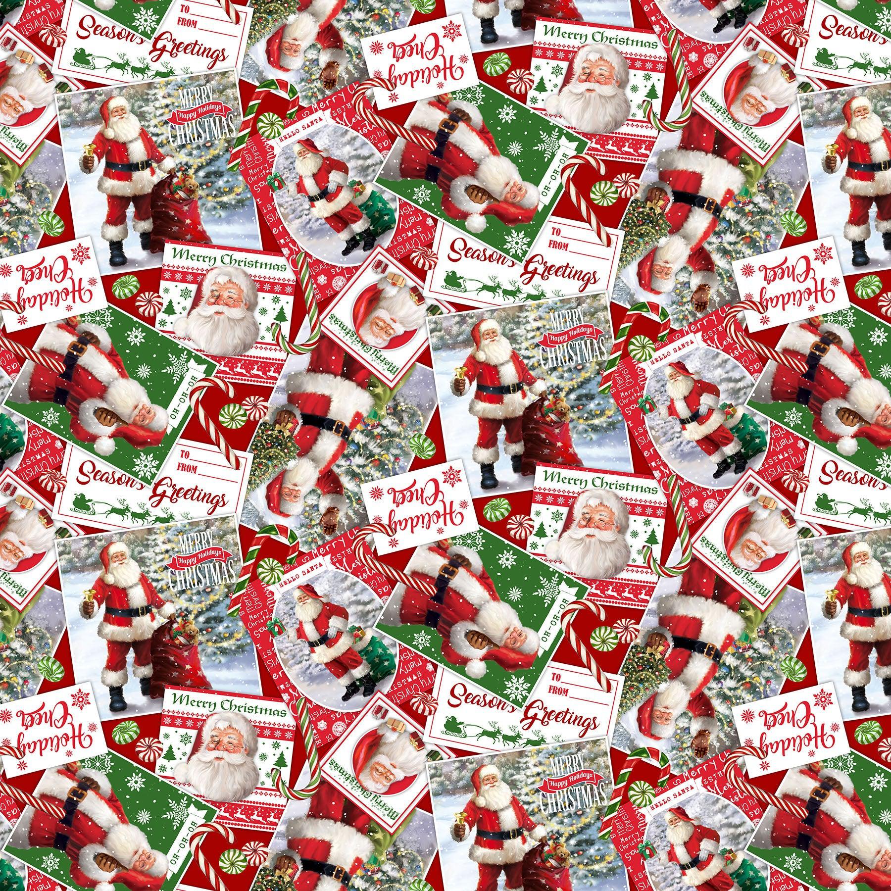 Letters To Santa Postcards Red Multi Fabric