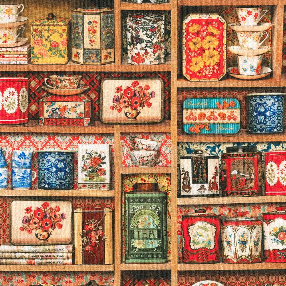 Library of Rarities Antique Tea Cups and Tea Fabric-Robert Kaufman-My Favorite Quilt Store