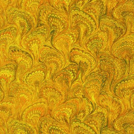 Library of Rarities Curry Swirls Fabric-Robert Kaufman-My Favorite Quilt Store