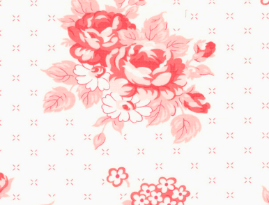 Lighthearted Cream Pink Rosy Large Floral Fabric-Moda Fabrics-My Favorite Quilt Store