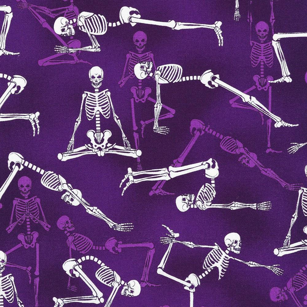 Lights Out Purple Skelletons Fabric