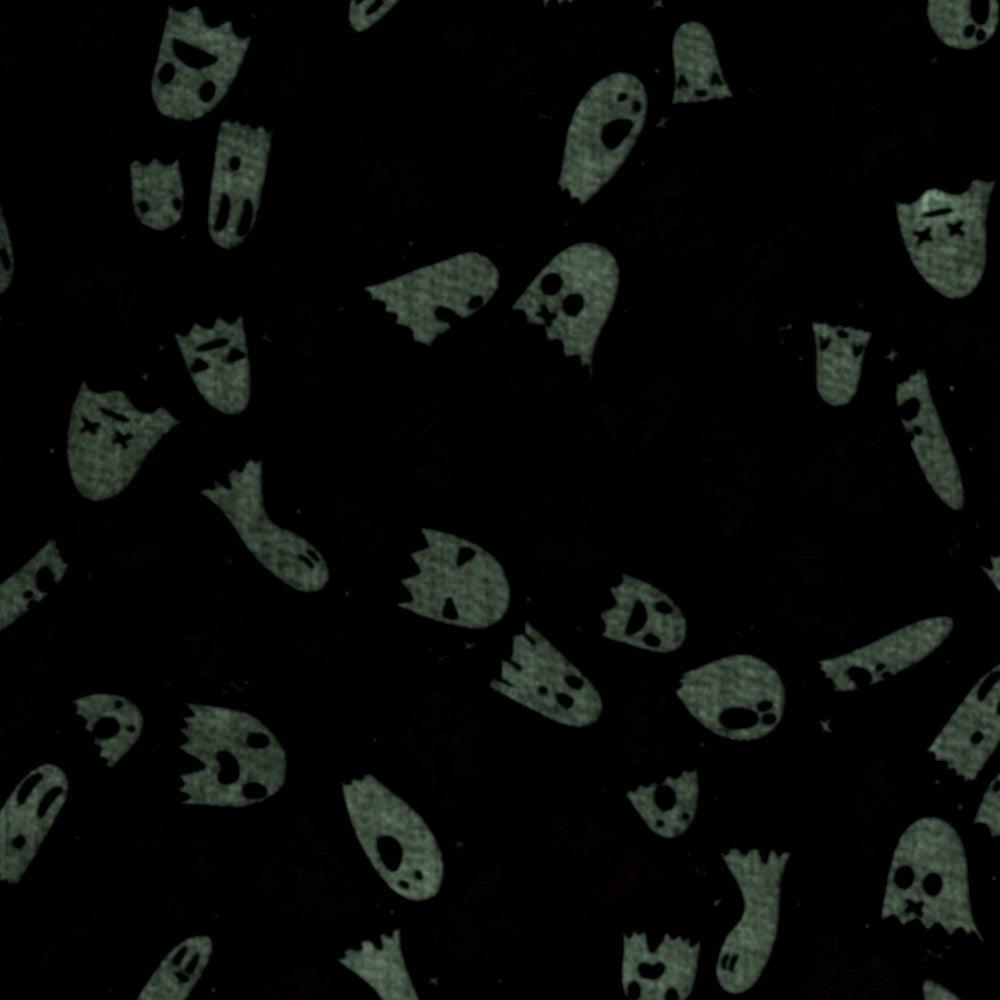 Lights Out Spooky Ghosts Fabric-Robert Kaufman-My Favorite Quilt Store
