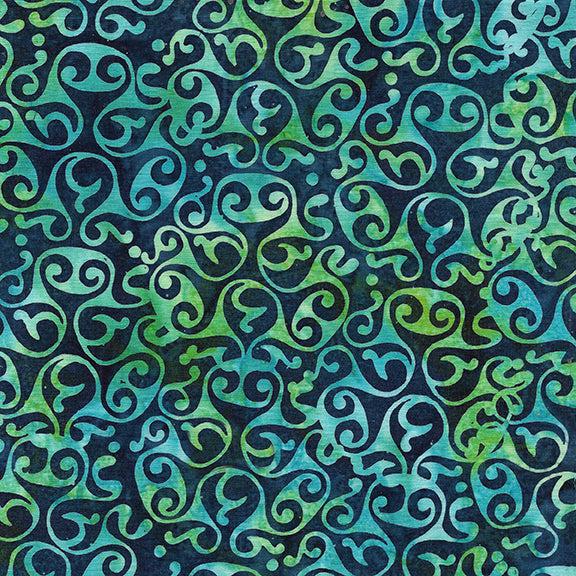 Limerick Blue Ocean Celtic Circle Batik Fabric-Island Batik-My Favorite Quilt Store