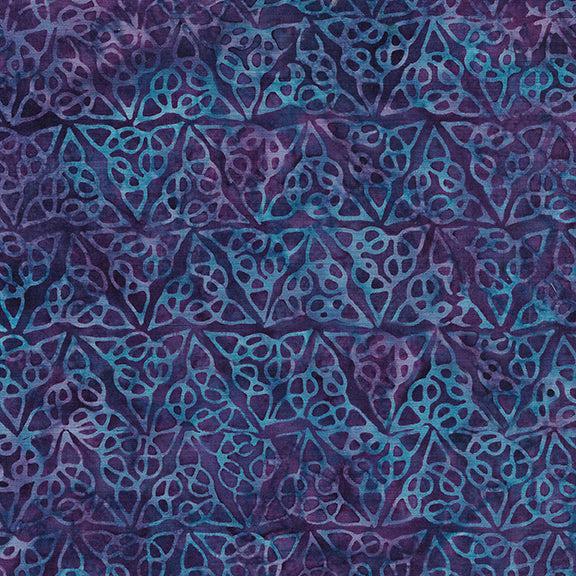 Limerick Purple Celtic Triangle Batik Fabric-Island Batik-My Favorite Quilt Store