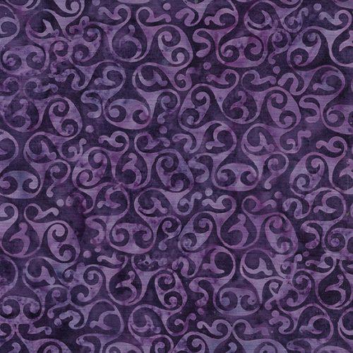 Limerick Purple Pansy Celtic Circle Batik Fabric