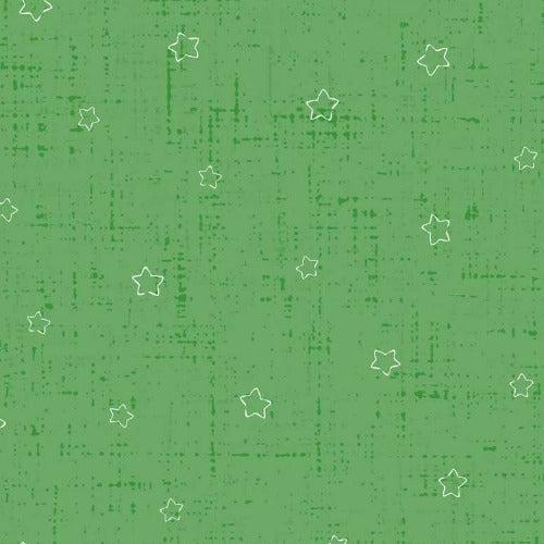 Little Darlings Christmas Green Stars Fabric