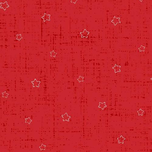 Little Darlings Christmas Red Stars Fabric-P & B Textiles-My Favorite Quilt Store