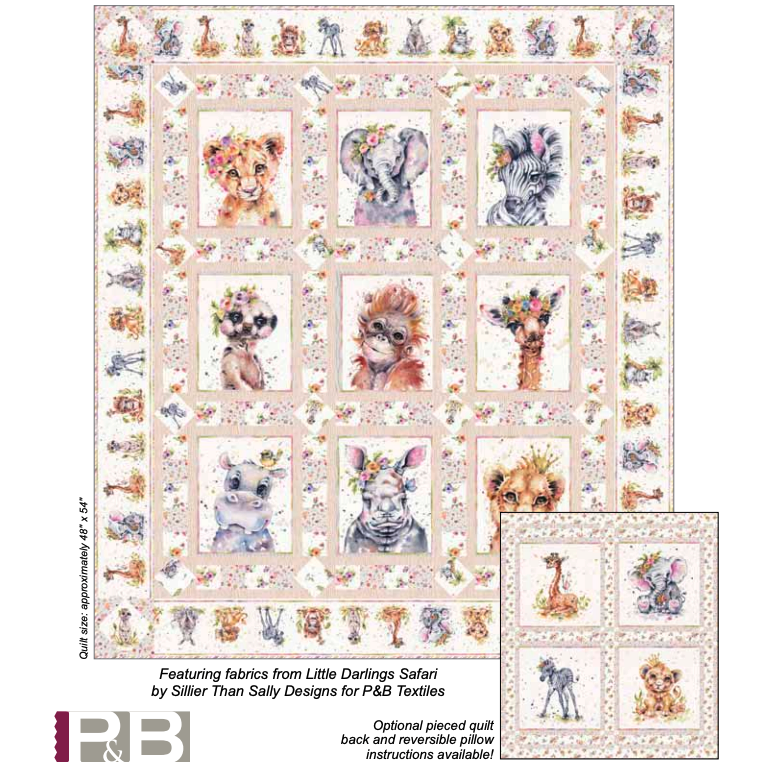 Little Darlings Safari Quilt Pattern - Free Digital Download-P & B Textiles-My Favorite Quilt Store