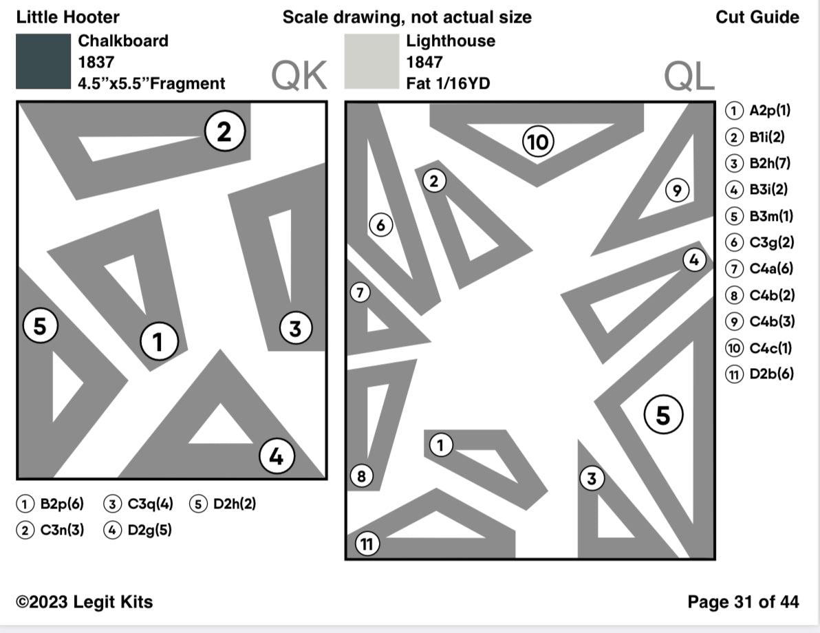 Little Hooter Pattern-Legit Kits-My Favorite Quilt Store