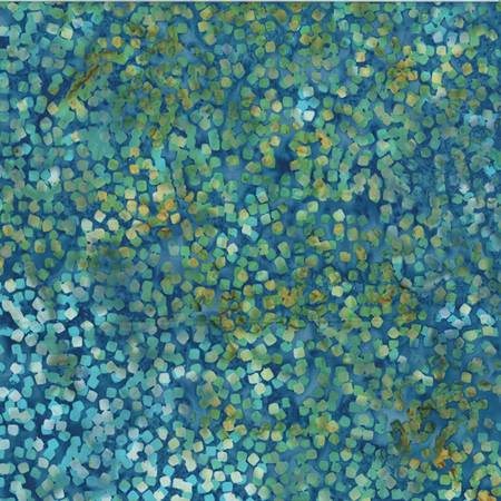 Little Miss Sunshine French Blue Dot Bali Batik Fabric-Hoffman Fabrics-My Favorite Quilt Store