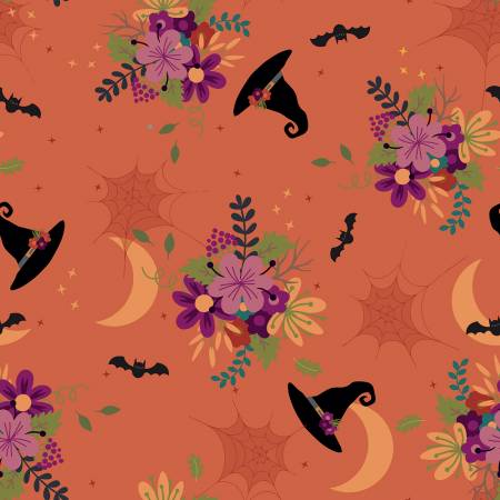 Little Witch Pumpkin Main Fabric-Riley Blake Fabrics-My Favorite Quilt Store