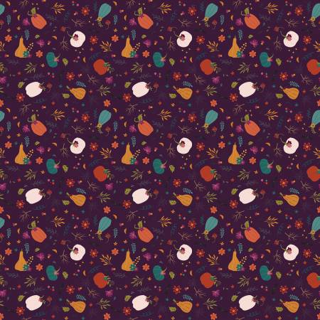 Little Witch Purple Pumpkin Patch Fabric-Riley Blake Fabrics-My Favorite Quilt Store