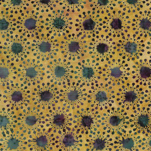 Local Motion Brown Sand Circle Dots Batik Fabric